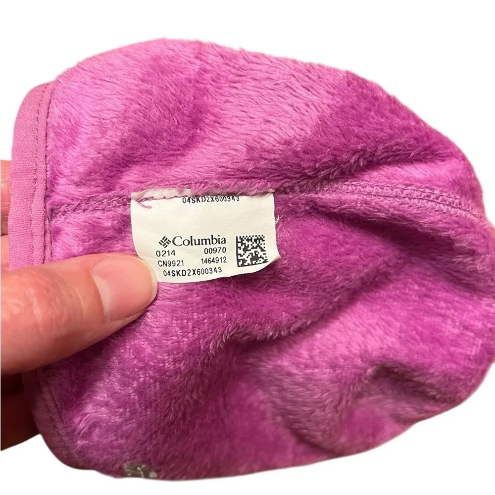 Columbia Infant Purple Fleece Soft Faux Fur Beanie 0-18M